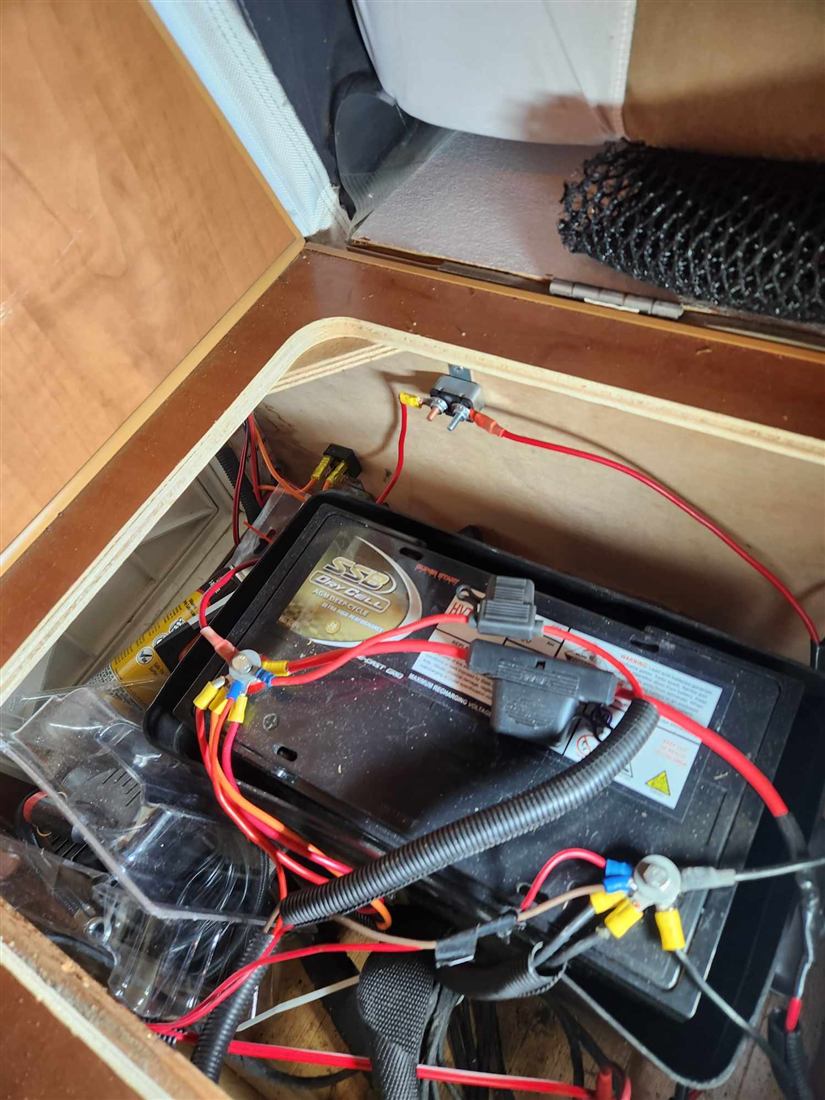 Caravan electrical bay and circuit breaker