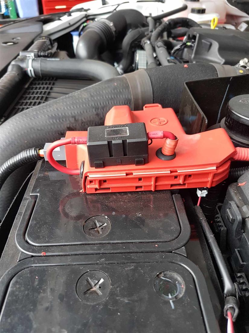 Fused battery terminal junction box
