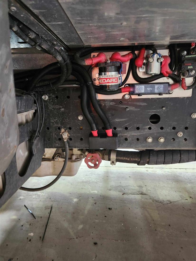 Underbody circuit breaker and solenoid install